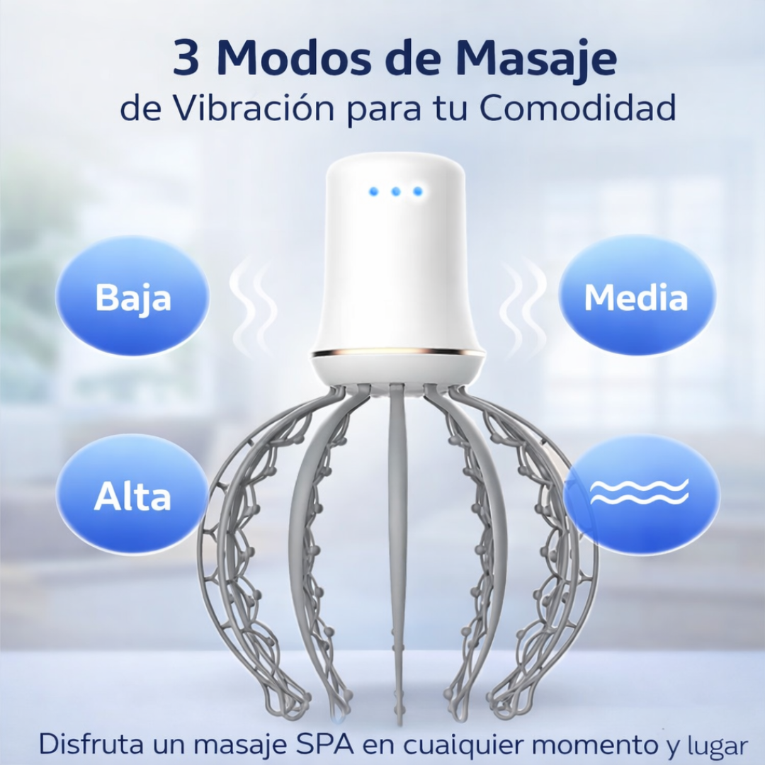 Masajeador con Cabezal de Pulpo que Alivia el Estrés y Da Relajación Profunda