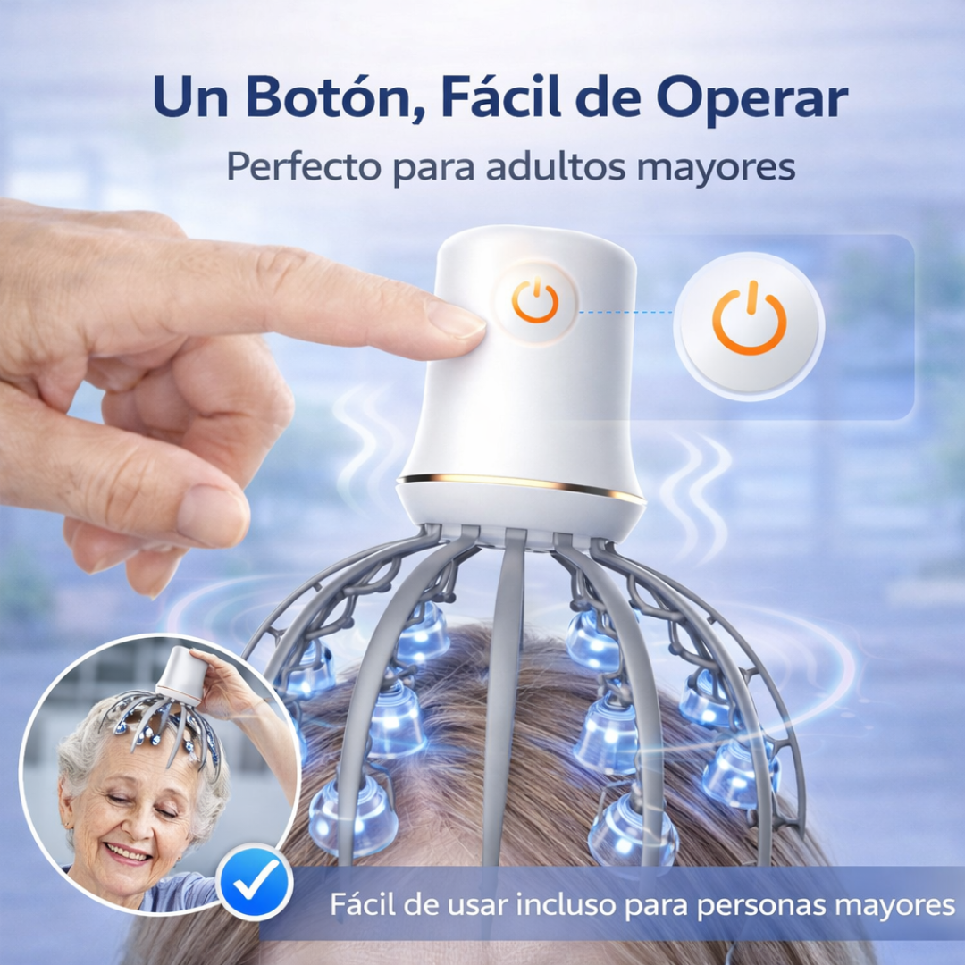 Masajeador con Cabezal de Pulpo que Alivia el Estrés y Da Relajación Profunda