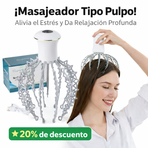 Masajeador con Cabezal de Pulpo que Alivia el Estrés y Da Relajación Profunda
